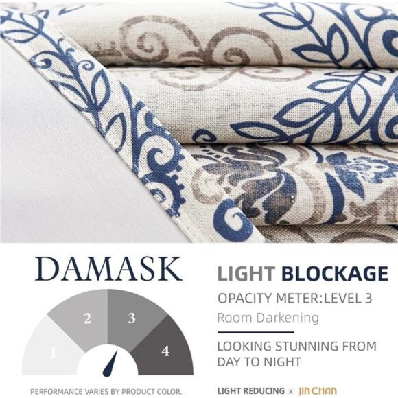 Curtains for Bedroom, Room Darkening Curtains 84 Inch Length 2 Panels Set, Linen - Picture 6 of 7